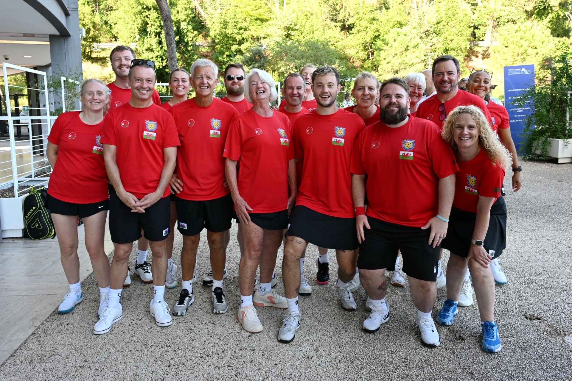 Welsh pickleball squad at the 2025 European Championships in Rome